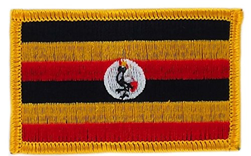 Akachafactory Patch écusson brodé Drapeau Ouganda ougandais thermocollant Insigne Backpack