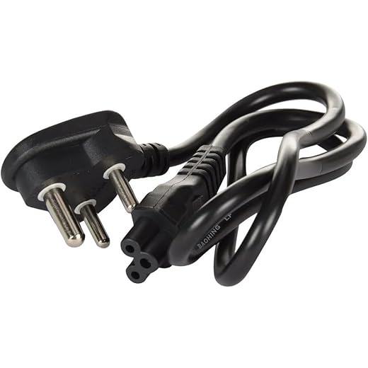 Dell 1 Port Power Cord for Laptops - Black