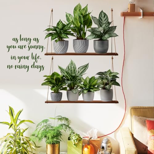 Vinilo decorativo hoja planta verde para pared 30x90 cm miniatura 2