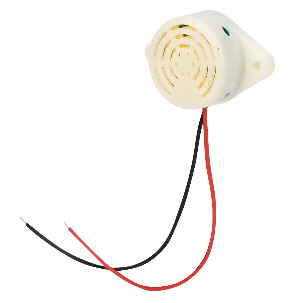 95dB Active Buzzer Alarm, Continuous Beep with Wire , Suitable for Electronics Application, Includes 5pcs DC 3-24V SFM-27