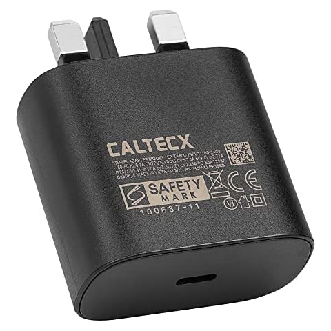Caltecx 25W FAST Charger USB C Plug For Galaxy S22 S21 S20 S10 S9 S8 /Note Fast Charging USB Type C Also Compatible With Other Type C Devices Cover