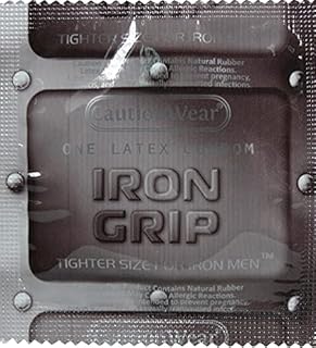 CautionWear Iron Grip Male Latex Condom (24), Clear, 24 Count (Pack of 1)