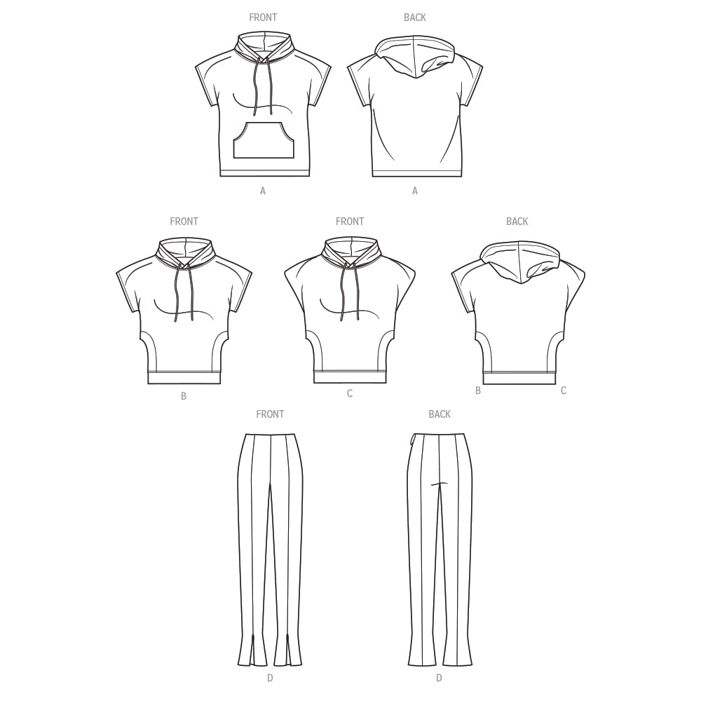 Simplicity SS9636P5 Misses Sportswear P5 (12-14-16-18-20), Mehrfarbig, Sizes 12-14-16-18-20 - Image 3