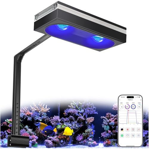 Image of PopBloom RL180 Reef LED Light,Outperforms 200W+, Marine Reef LED Light,Full Spectrum for SPS /LPS /Soft Corals & Saltwater Tanks