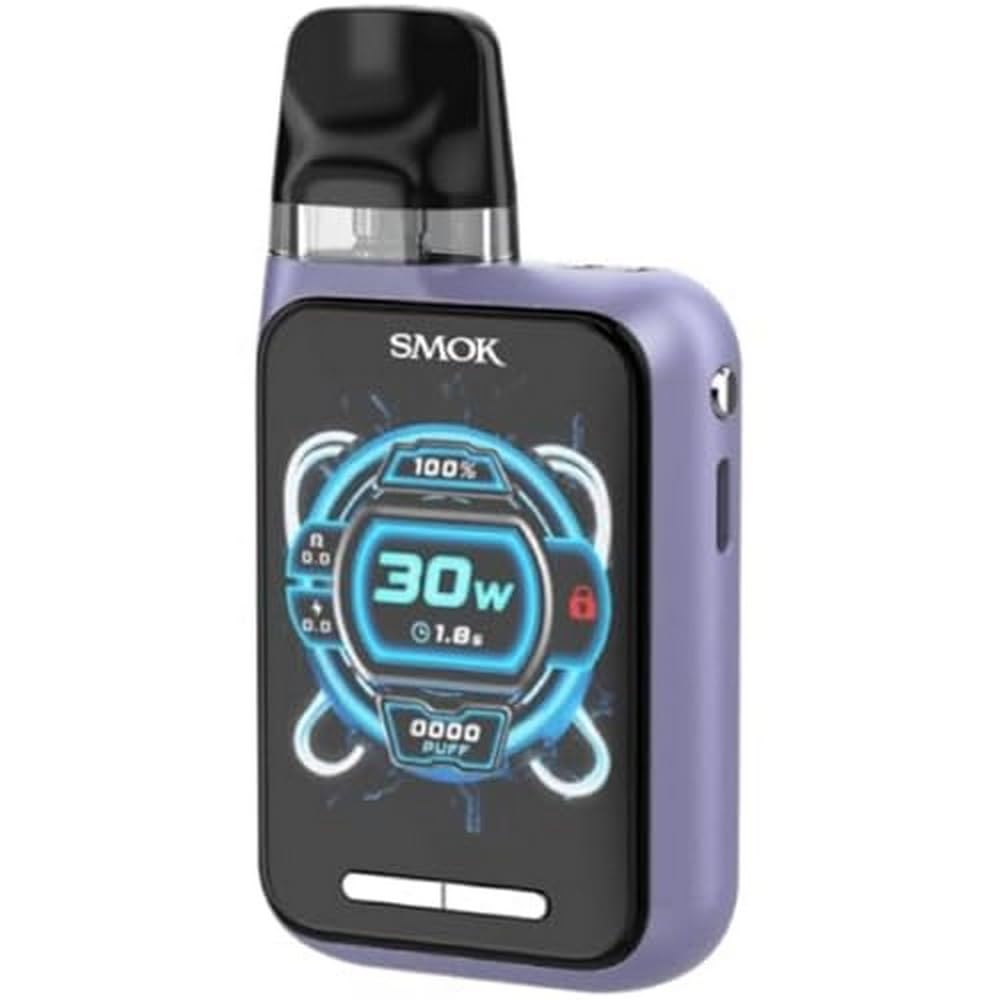 Smok Novo GT Box Kit Purple & 7-Color Built-In 1700mAh Battery 5-30W Output Range Adjustable Airflow No Nicotine