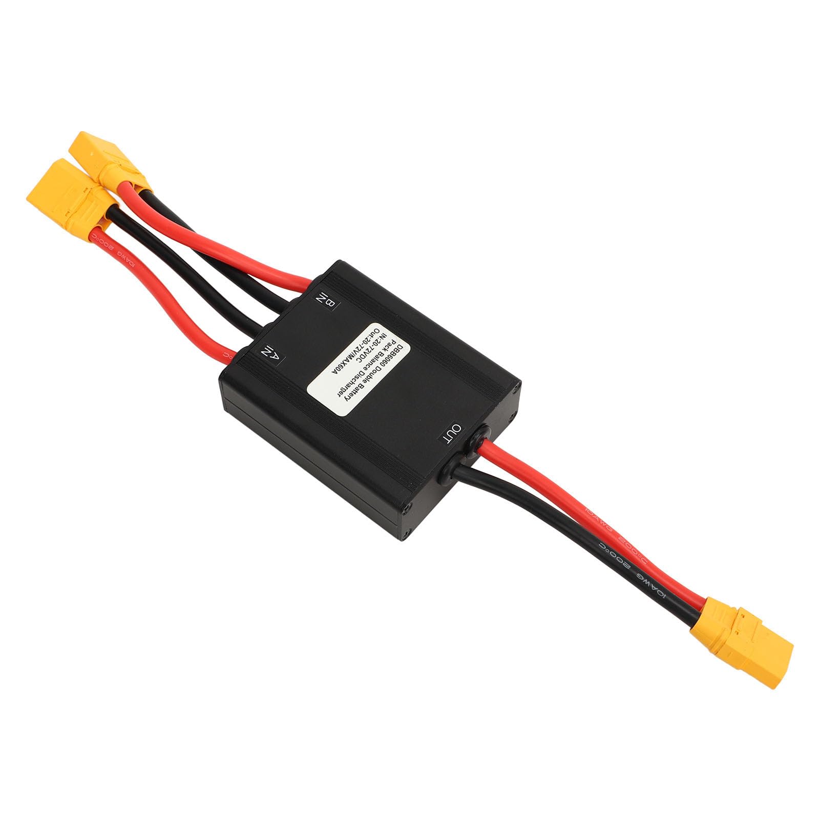 Cryfokt Electric Bike Dual Battery Parallel Module Adapter for Increased Power and Capacity, DC 20V to 72V Aluminum Alloy Double Battery Discharge Converter for Long Lasting Performance, for