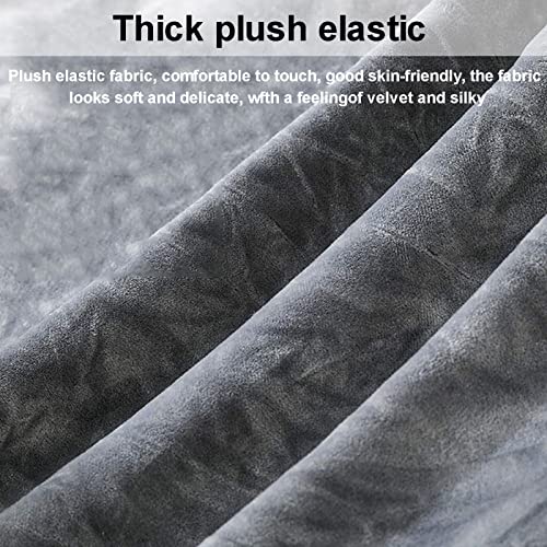 Housse de canapé extensible velours canapé inclinable 3 coussins