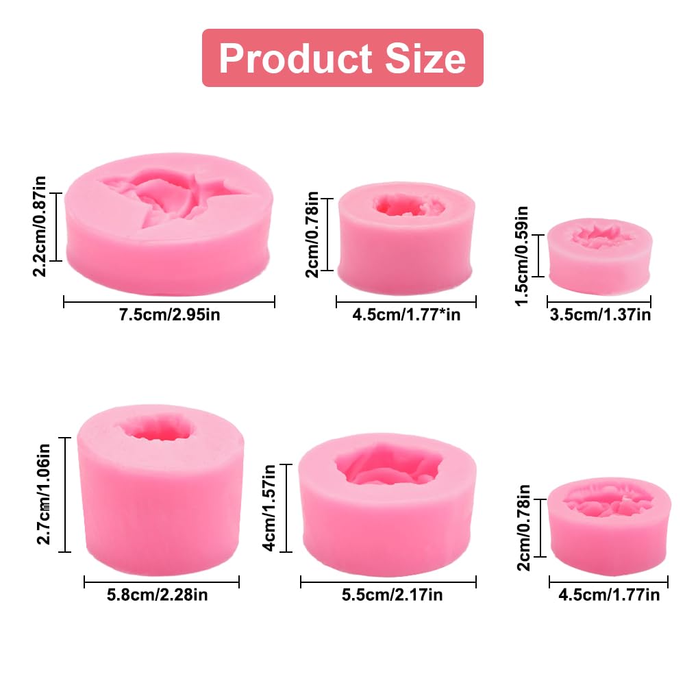 6 Stampi In Silicone A Forma Di Rosa 3D | Per Cioccolato, Candele, Sapone E Resina - Foto 7