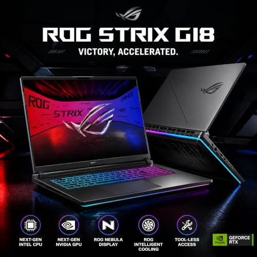 Image of ASUS ROG Strix G18 18 inch Gaming Laptop, RTX 5070 Ti 12GB, 32GB DDR5, 2TB SSD