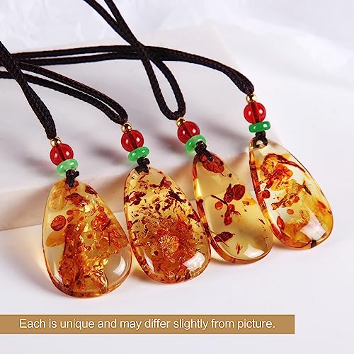 Natural amber pendant The teardrop baltic Amber pendant explosive flower multi-flower artistic conception beautiful petal shape different flower pendant for women3