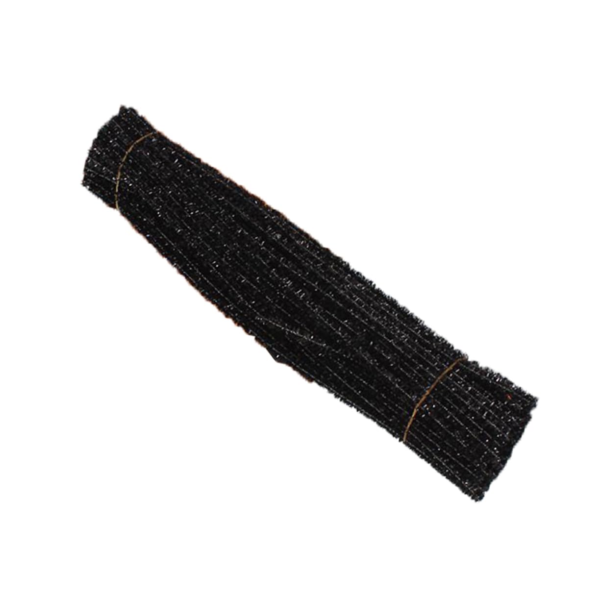Homoyoyo 200pcs Glitter Sticks for Crafting and Decorations Black Chenille Stems for Christmas Birthday Parties and Boys and Girls Art Projects