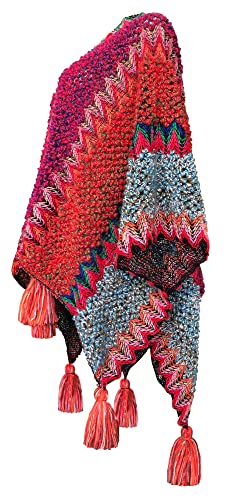 Urban CoCo Women's knit Vintage Ethnic Tassel stripe Poncho Shawl3