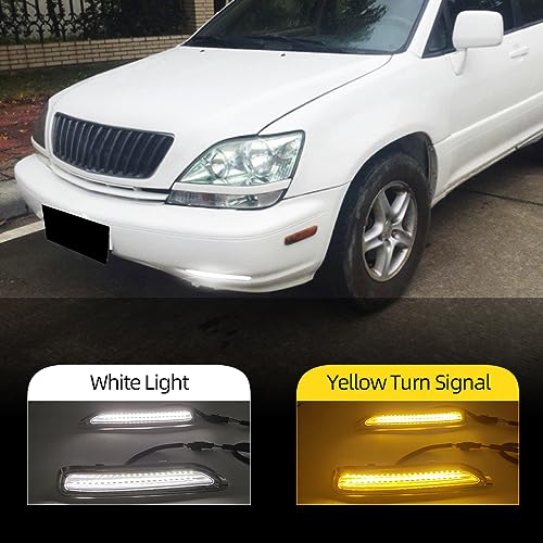 BAKUGO 2 Peças De Led Para Carro Luz De Circulação Diurna Luz De Nevoeiro DRL Luz De Sinalização De