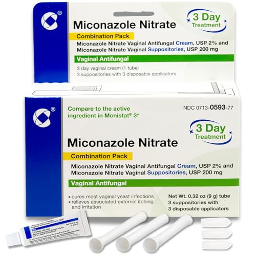Cosette Pharmaceuticals Miconazole Nitrate 3-Day Yeast Infection Treatment - Antifungal Cream...