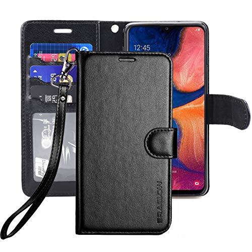 ERAGLOW Galaxy A20 Case,Galaxy A30 Case,Premium PU Leather Wallet Flip Protective Phone Case