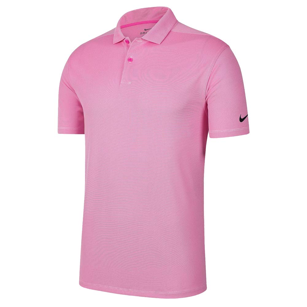 NIKE Dry Fit Victory Texture OLC Golf Polo 2019 Active Fuchsia/White X-Large