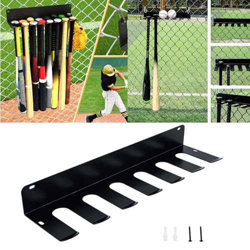 Baseball Bat Rack, Wall Mounted Baseball Bat Holder, Baseball Bat Brackets, Hanging Baseball Bat Display Stand for Bat