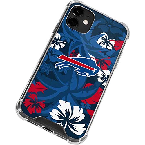Skinit Clear Phone Case Compatible with iPhone 12 - Officially Licensed NFL Buffalo Bills Tropical Print Design