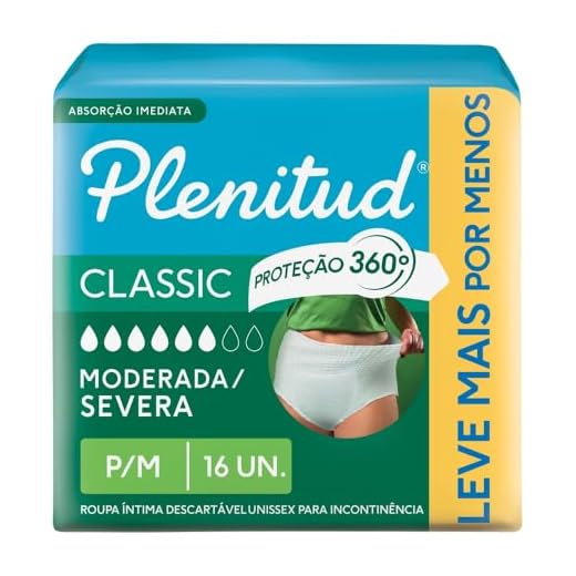 Plenitud Roupa Íntima Classic para Incontinência P/M-16 un