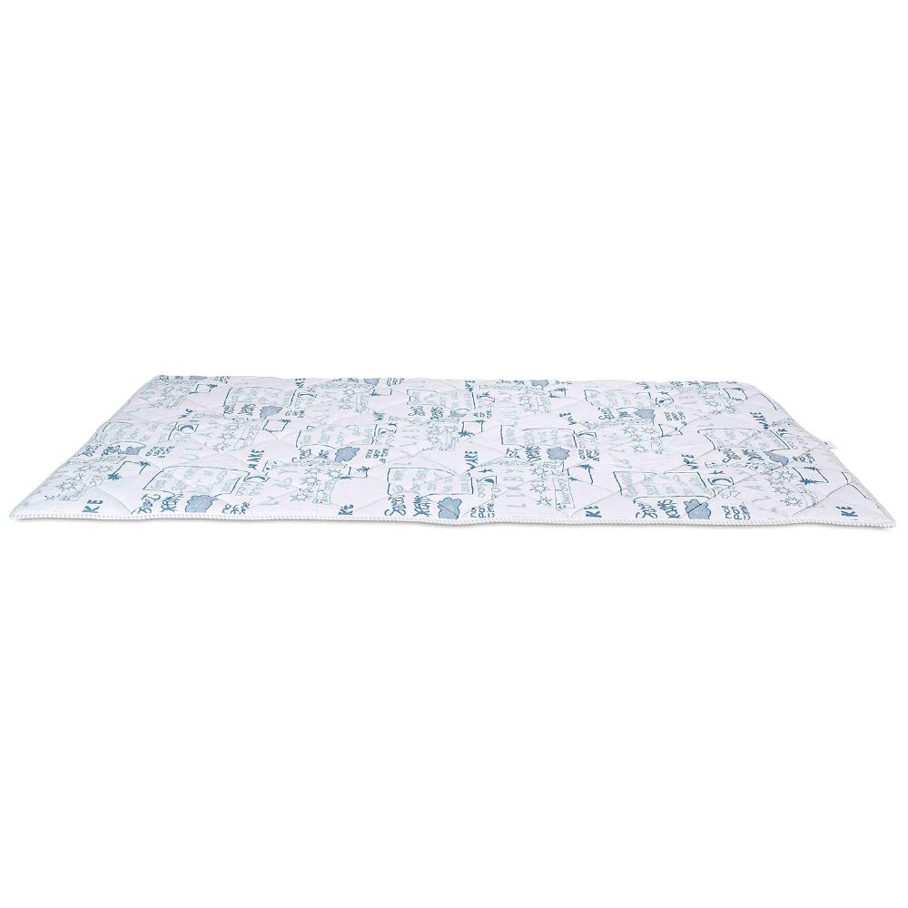 EVERGREENWEB Weiche Baby Spielmatte, Teppich Für Kinder Zum Spielen 160x200 cm Polyurethanschaum Polsterung, Hypoallergen, Faltbar | HELLBLAU