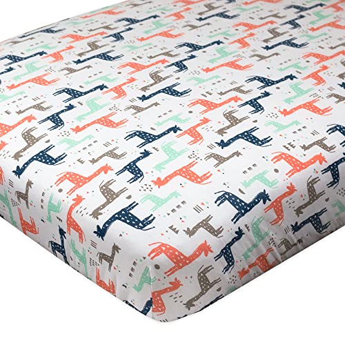 Image of HonestBaby unisex-baby Classics Fitted Crib Sheets Set Standard Mattress, 100% Organic Cotton Baby Boys, Girls, Neutral, 1 Pack - Jumbo Twinkle Star Navy, One Size