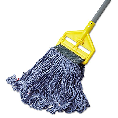 Image of Rubbermaid Commercial Swinger Loop Wet Mop Head, Blue, Standard Medium Mop Head, Heavy Duty Absorbancy