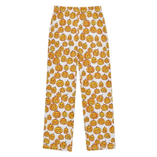 Pajama Pants Halloween Pumpkins PJ Bottoms Sleepwear Lounge Sleep Pant with Pockets