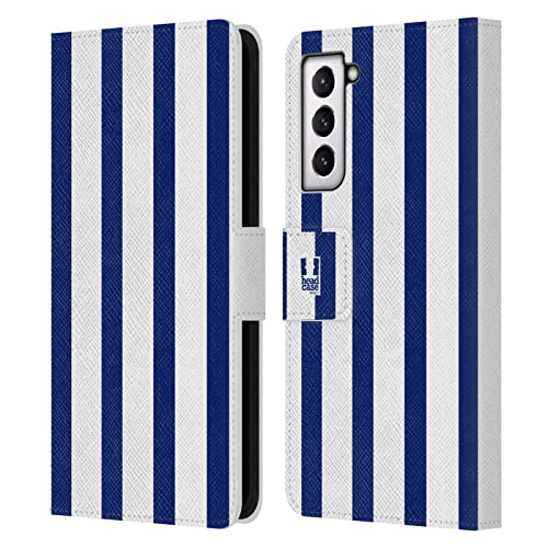 Housse portefeuille Samsung S21 FE 5G avec rangements cartes cuir bleu