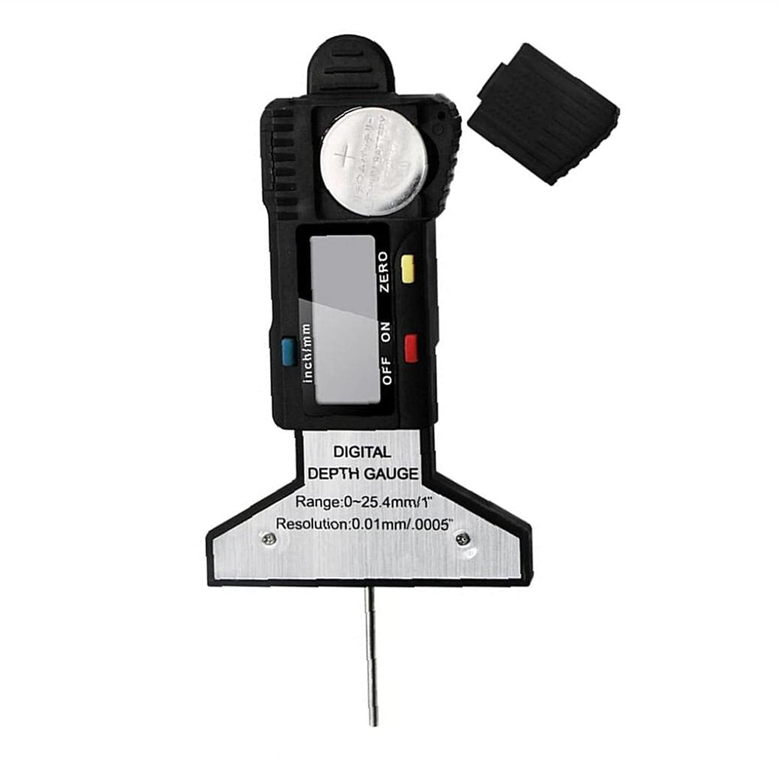 Medidor Digital de Profundidad de la Banda de Rodadura del neumático Comprobador de Profundidad de la Banda de Rodadura portátil de 0-25,4 mm con Herramienta de Pantalla LCD