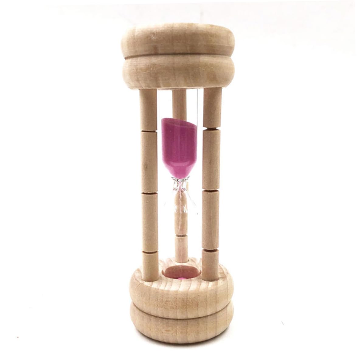 Xvhoab Sand Timer 3 Minutes Hourglass Wooden Egg Timer Clock Kitchen Interior Decoration, Random Color Sand Hourglass 3 Minutes Clock Wooden Kitchen Time