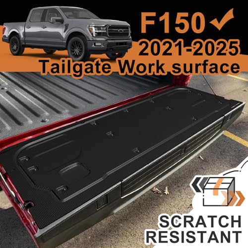 Image of TripleAliners Truck Mat Compatible with 2021-2026 Ford F150 Accessories, Tailgate Mat Custom Fit All Weather Protection Pickup Liner (Tailgate Work Surface Only)