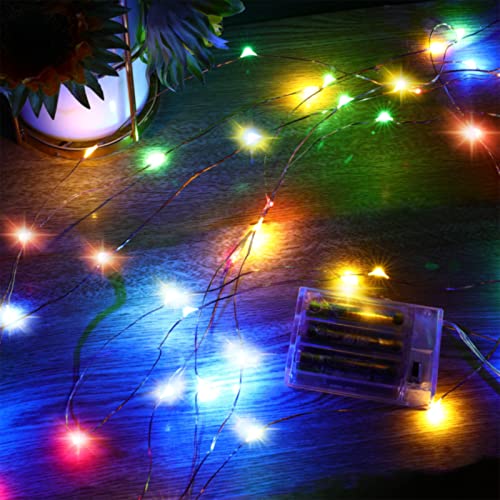 Ariceleo Led Fairy Lights Battery Operated, 1 Pack Mini Battery Powered Copper Wire Starry Fairy...