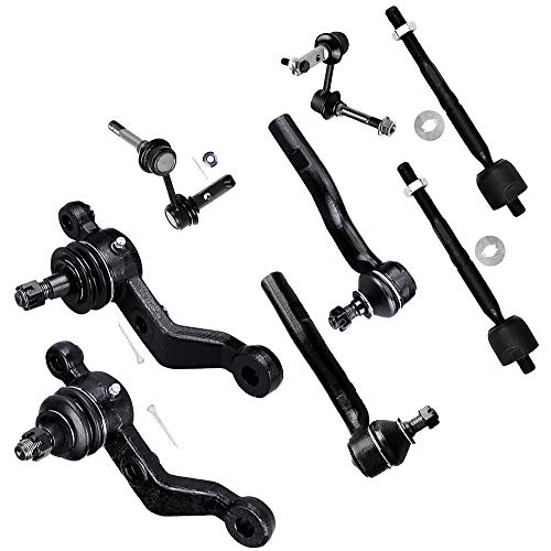 SCITOO 8pcs Front Suspension Kit Inner Outer Tie Rod End