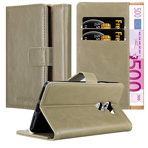 Cadorabo Hülle kompatibel mit Huawei Mate S aus Premium Kunst Leder Flip Klappbare Stoßfeste Magnetische [Standfunktion] [Kartenfächern] Cover Hülle für Huawei Mate S Tasche in Braun