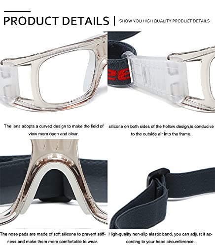 SHEEN KELLY Sportbrillen für Basketball FuÃball Volleyball Hockey Outdoor Sports Brille Schutzbrille Brillen Verstellbares Gummiband – Bild 4