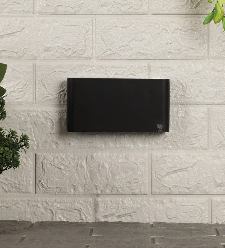 Image of ELIANTE Metal Outdoor Wall Light Black for Living Room, Bedroom, Dining Room, Kitchen | 2 Years Warranty | Inbuilt LED