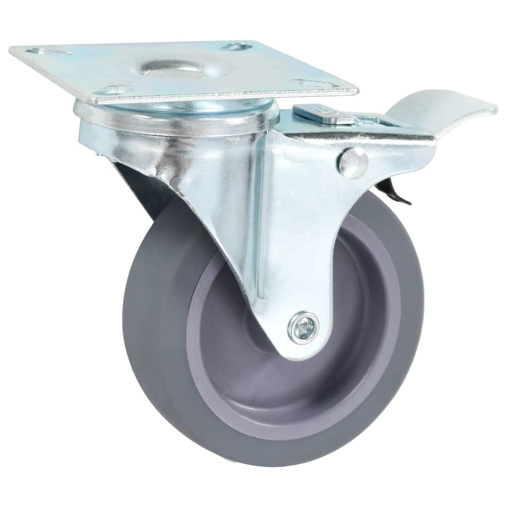 vidaXL 8x Ruedas Giratorias con Frenos Dobles Diámetro 75mm Materiales Brico Muebles Bancos Trabajo Carritos Estanterías Resistencia Golpes Suaves