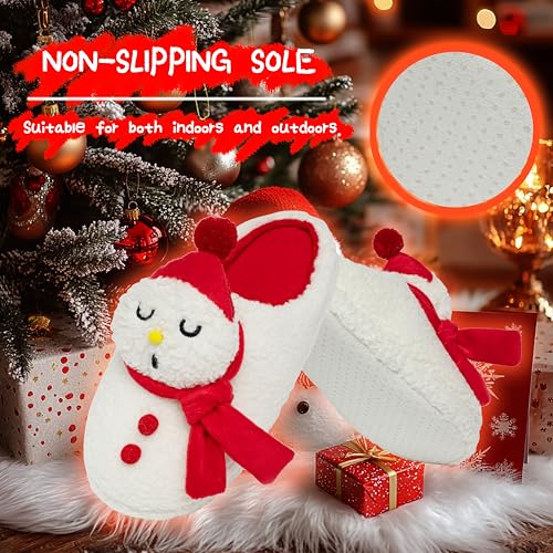 ZKC Matching Christmas Slippers for Family Unisex Little Kid Size 13 to Adult Size 112