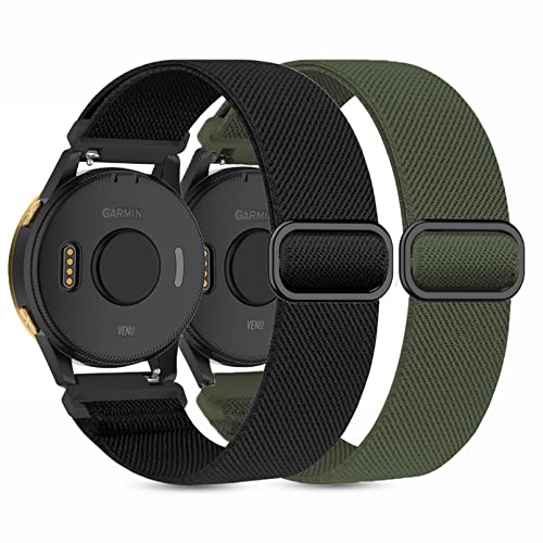 2 Pack correas elásticas de nylon para reloj 20 mm miniatura 1