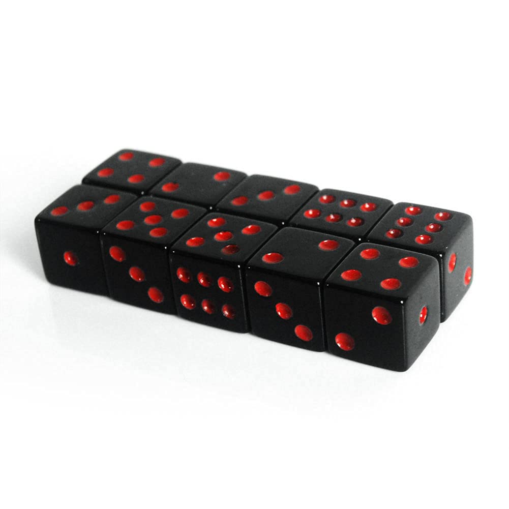 10pcs D6 16mm Gaming Dice for Board Games, Activity, Casino Theme, Party Favors, Toy Gifts by GFDay