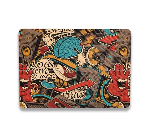 Image of MightySkins Carbon Fiber Skin Compatible with Microsoft Surface Laptop Studio 2 (2023) Full Wrap Kit - Orange Hip Hop | Protective, Durable Textured Carbon Fiber Finish | Made in The USA