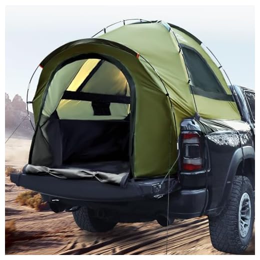 Truck Bed Tent, Waterproof PU3000mm Pickup Truck Tent for Camping 5.5-6.0 Ft Bed, 2-3 Person Sleeping Truck Tent, Portable for Car Camping
