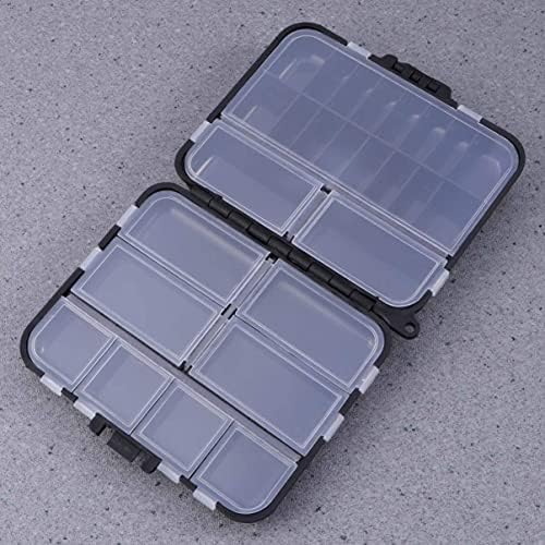 Vorcool Fishing Tackle Box Plastic Fishing Box Professional Fishing Accessories Storage Box (Black)