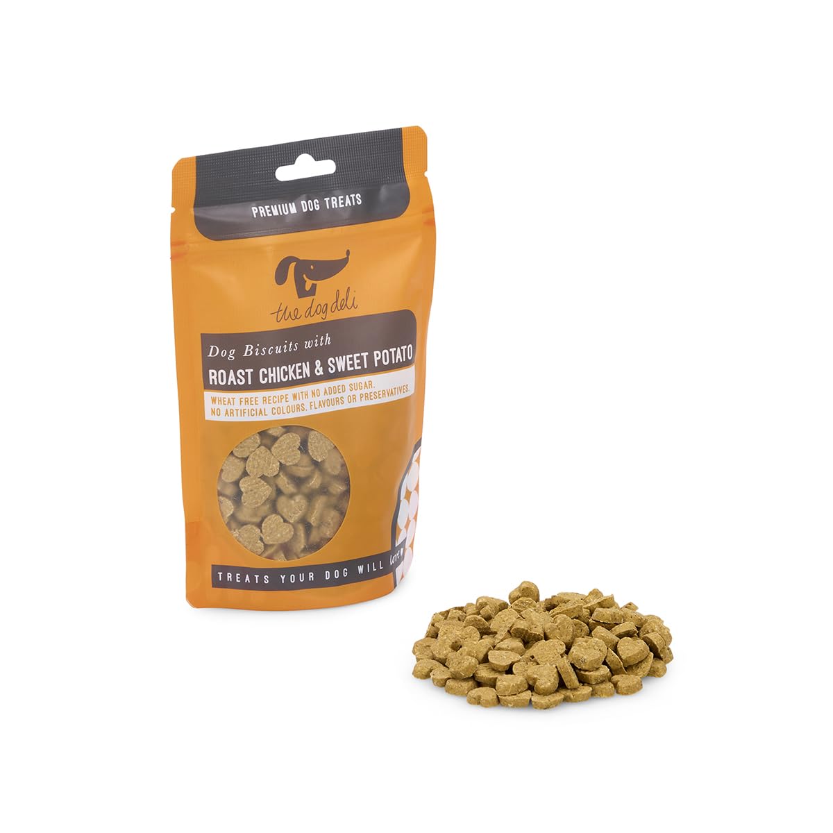 Petface Dog Deli Wheat Free Dog Treats with Roast Chicken & Sweet Potato, Hand baked in the UK, 100 g (Pack of 5) - Image 3