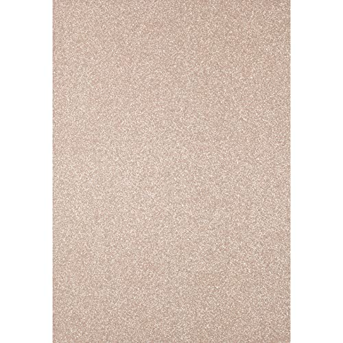 Florence Papier Pailleté Doré - A4 - 5 - 350 g/m² - Doré Clair - Papier Cartonné à Paillettes pour Loisirs Créatifs, Scrapbooking et Cartes de Vœux, Or