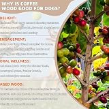 3 Stück Kaffeeholz für Hunde, Kaustab Kauholz, Kaffeeholz Kauholz, Natürliches Kauholzs, Natürlicher Kaffeehol, Holzknochen als Hundespielzeug für Welpen, Sicherer Kauspaß für kleine und große Hunde