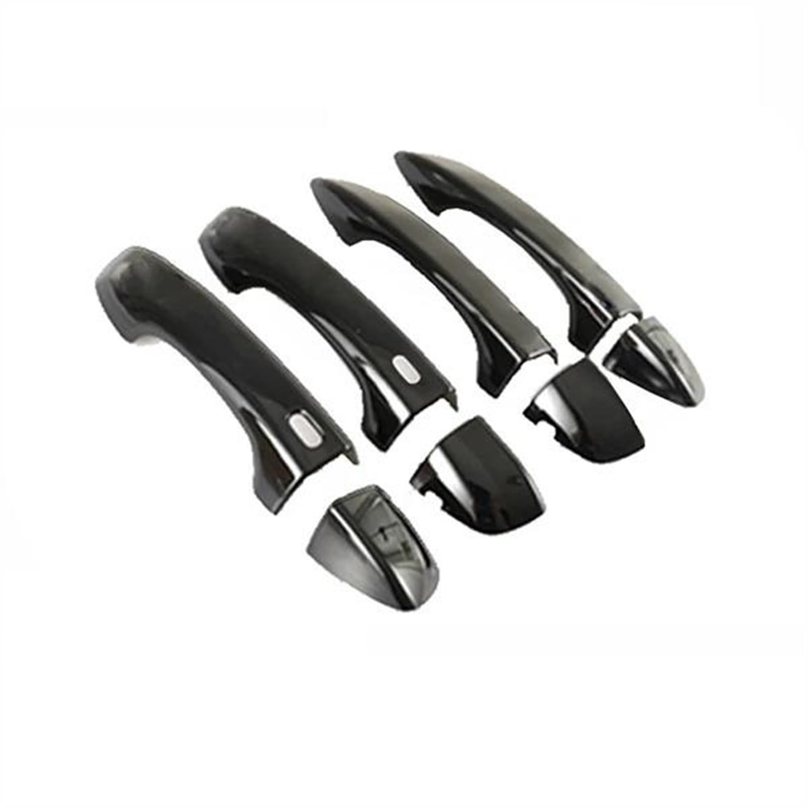 SLIMES Car Exterior Door Handle Grab Bowl Cover Trim Styling Auto Moldings ABS Accessories for Tiguan MK2 AD BW 2016-2022 Protection(Black A)