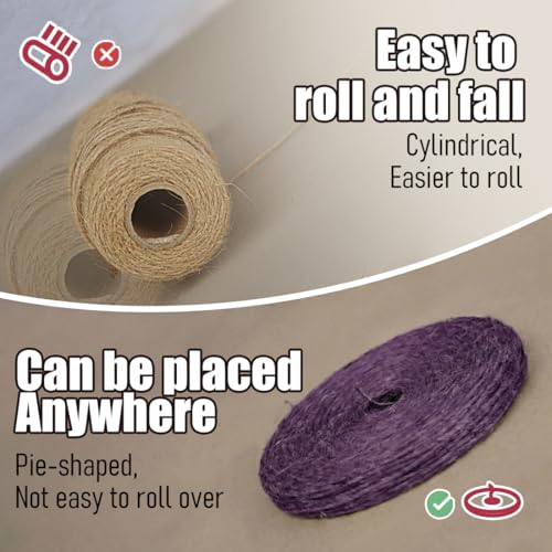 Image of SMART&CASUAL 2mm Natural Jute Twine String Thin for Craft Plant Garden Gift Wrapping Christmas Handmade Art Decoration Packing String Home Art Decoration (Purple) (328 Ft (100M))