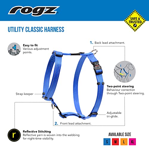 ROGZ SJ11-C Utility Hundegeschirr/Snake, M, rot