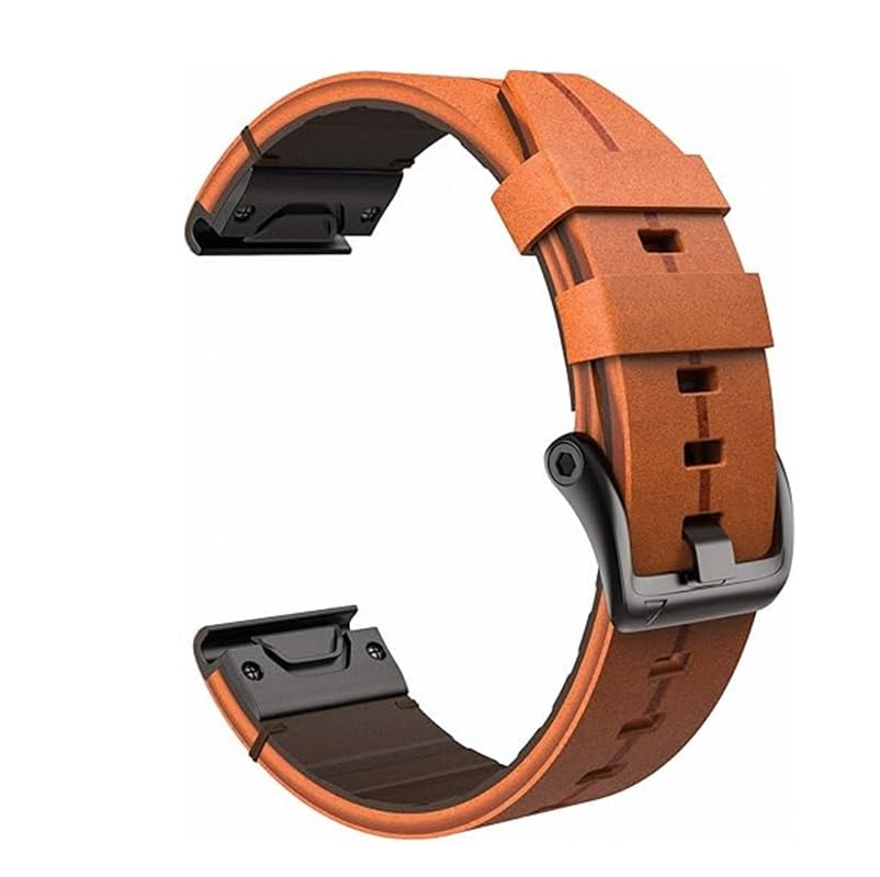 Amazon.co.jp: レザーバンド QuickFit 22mm for Garmin Fenix 7 Pro